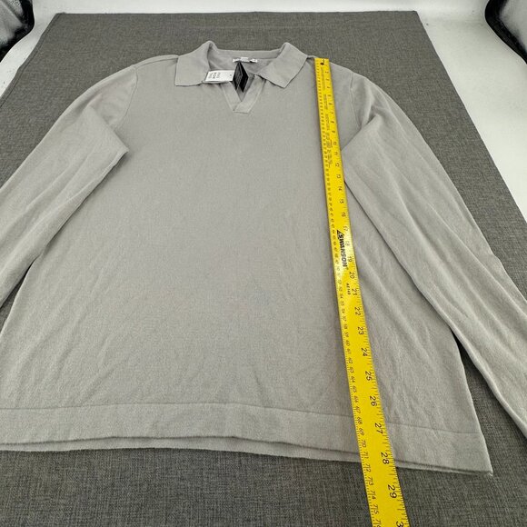 NEW And Now This Mens Henley Shirt Long Sleeve Split Neck $39.50 XL Lunar Rock - Picture 6 of 14